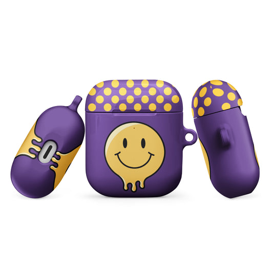 Purple Smiley Face Case for AirPods®