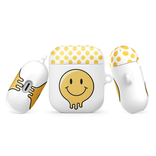 White Smiley Face Case for AirPods®