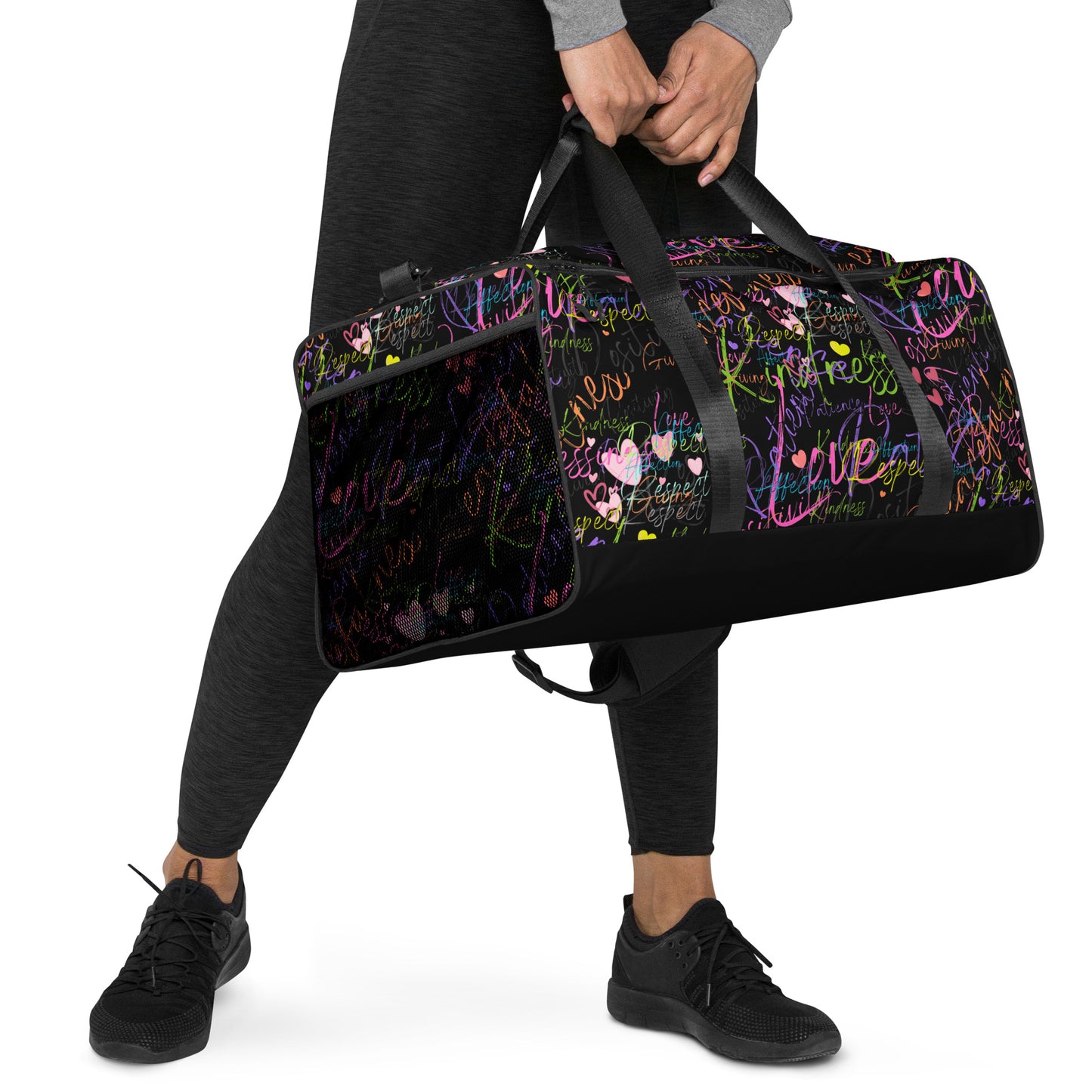 Positive words Duffle bag ( black )