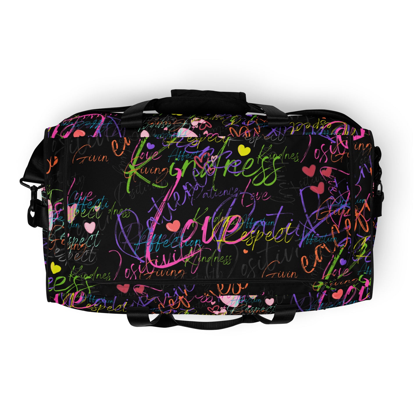 Positive words Duffle bag ( black )