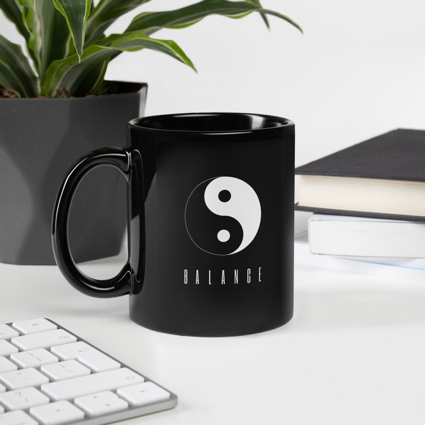 Balance Black Glossy Mug