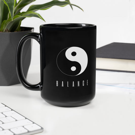 Balance Black Glossy Mug