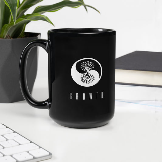 Growth Black Glossy Mug