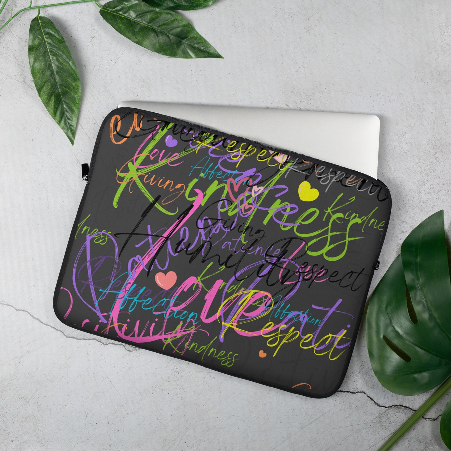 Positive words Laptop Sleeve ( grey )