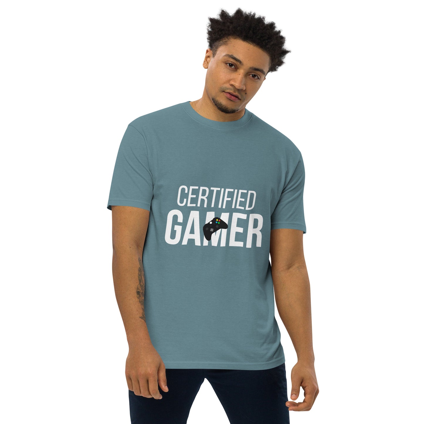 Certified gamer Men’s premium heavyweight tee