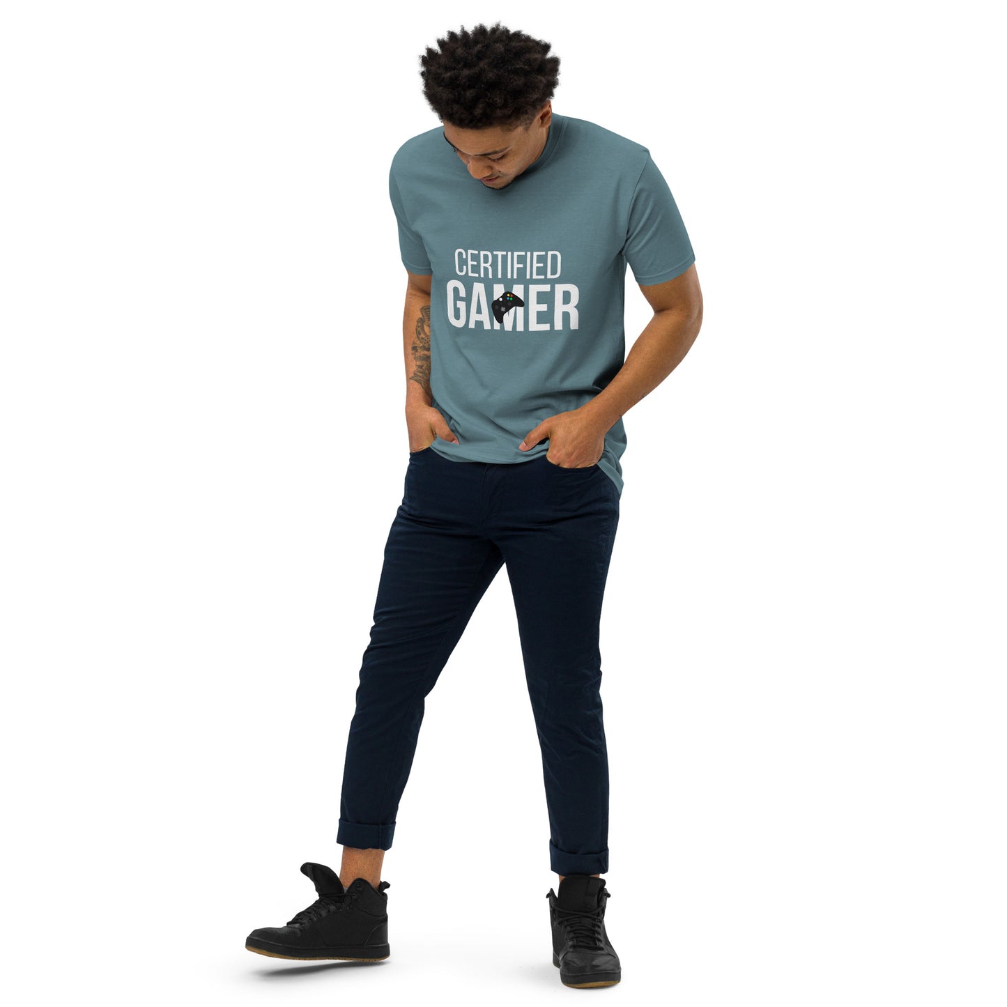 Certified gamer Men’s premium heavyweight tee