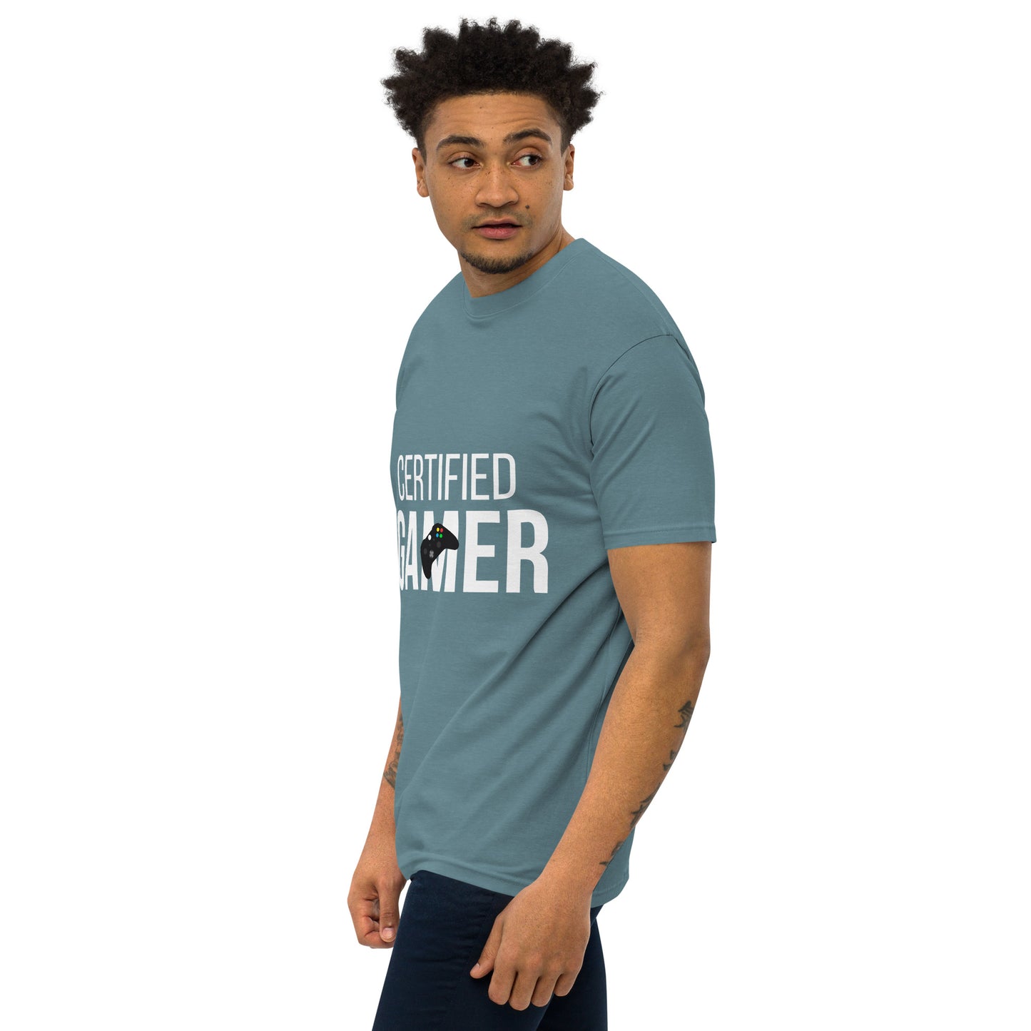 Certified gamer Men’s premium heavyweight tee