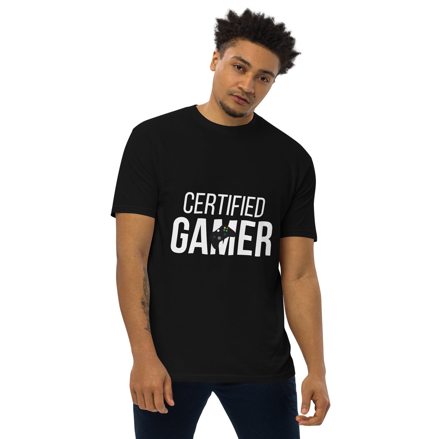 Certified gamer Men’s premium heavyweight tee