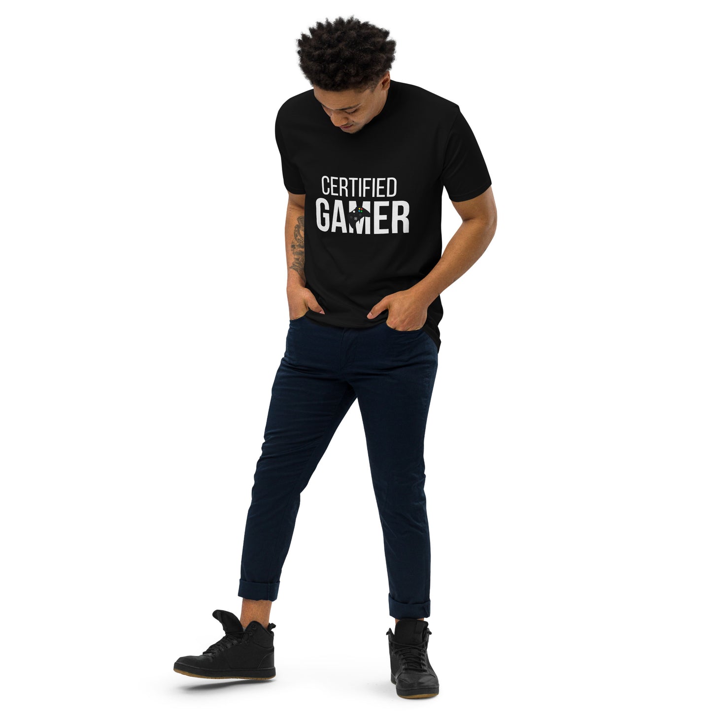 Certified gamer Men’s premium heavyweight tee