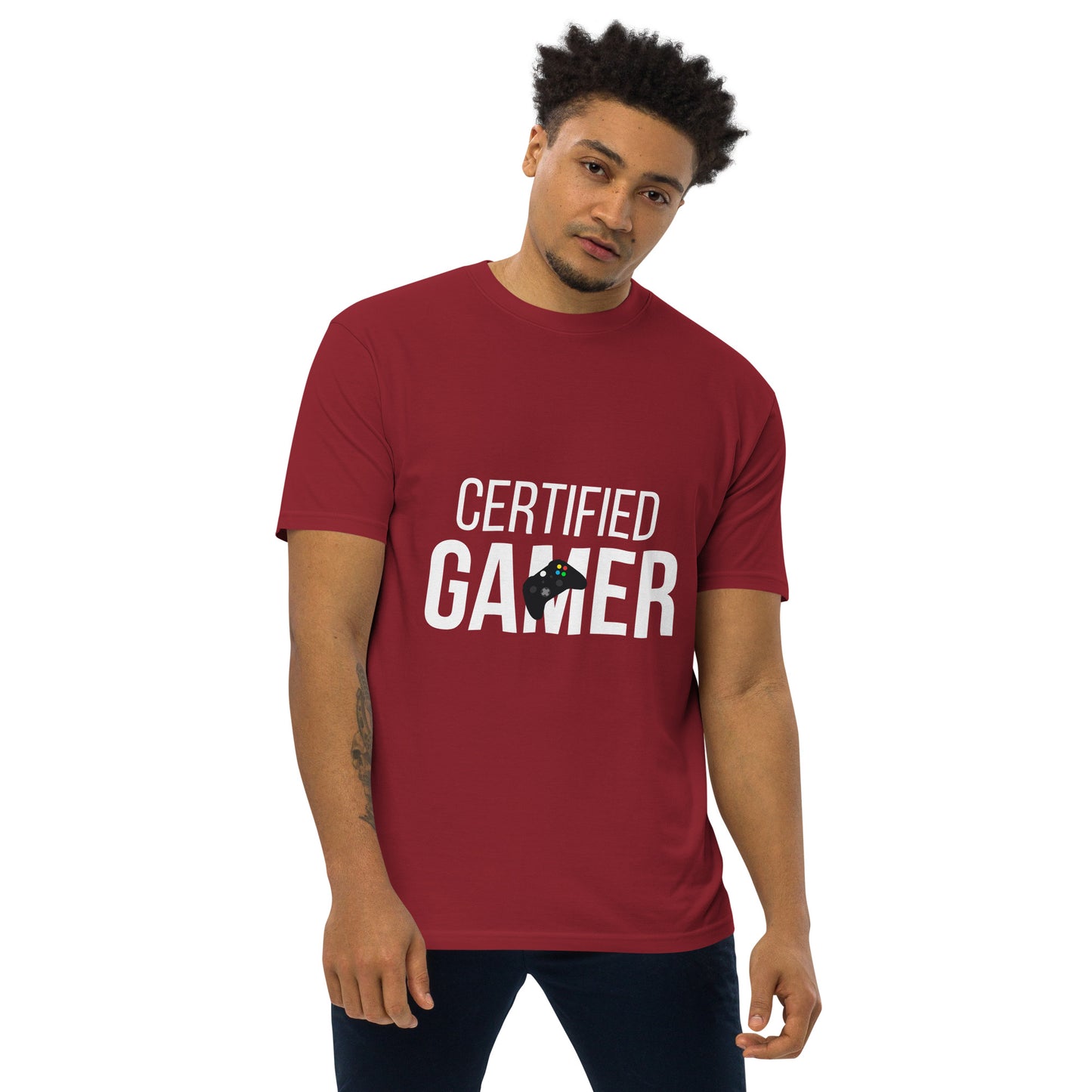 Certified gamer Men’s premium heavyweight tee