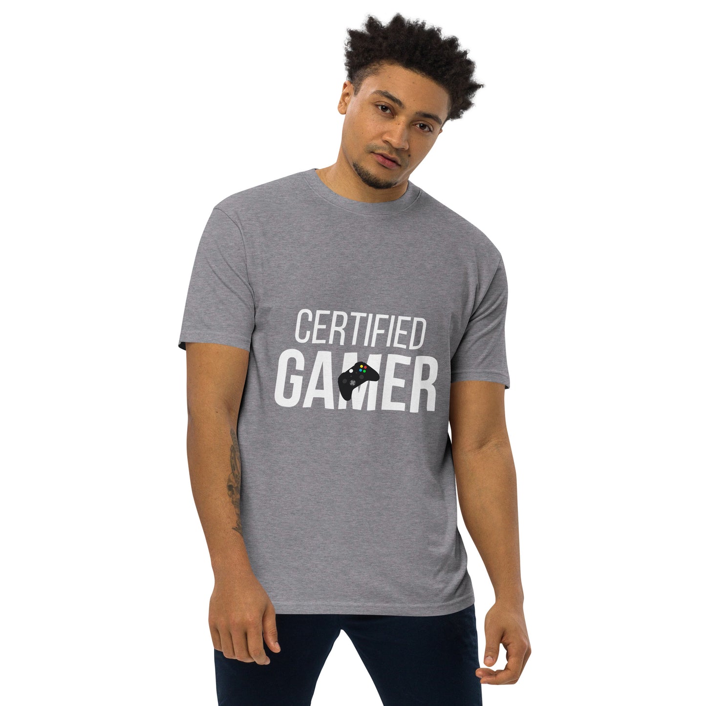 Certified gamer Men’s premium heavyweight tee