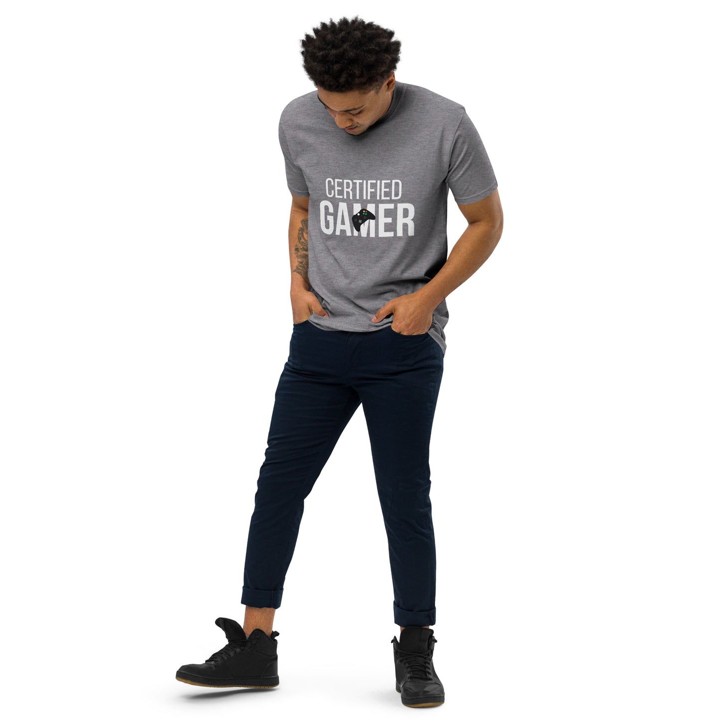 Certified gamer Men’s premium heavyweight tee