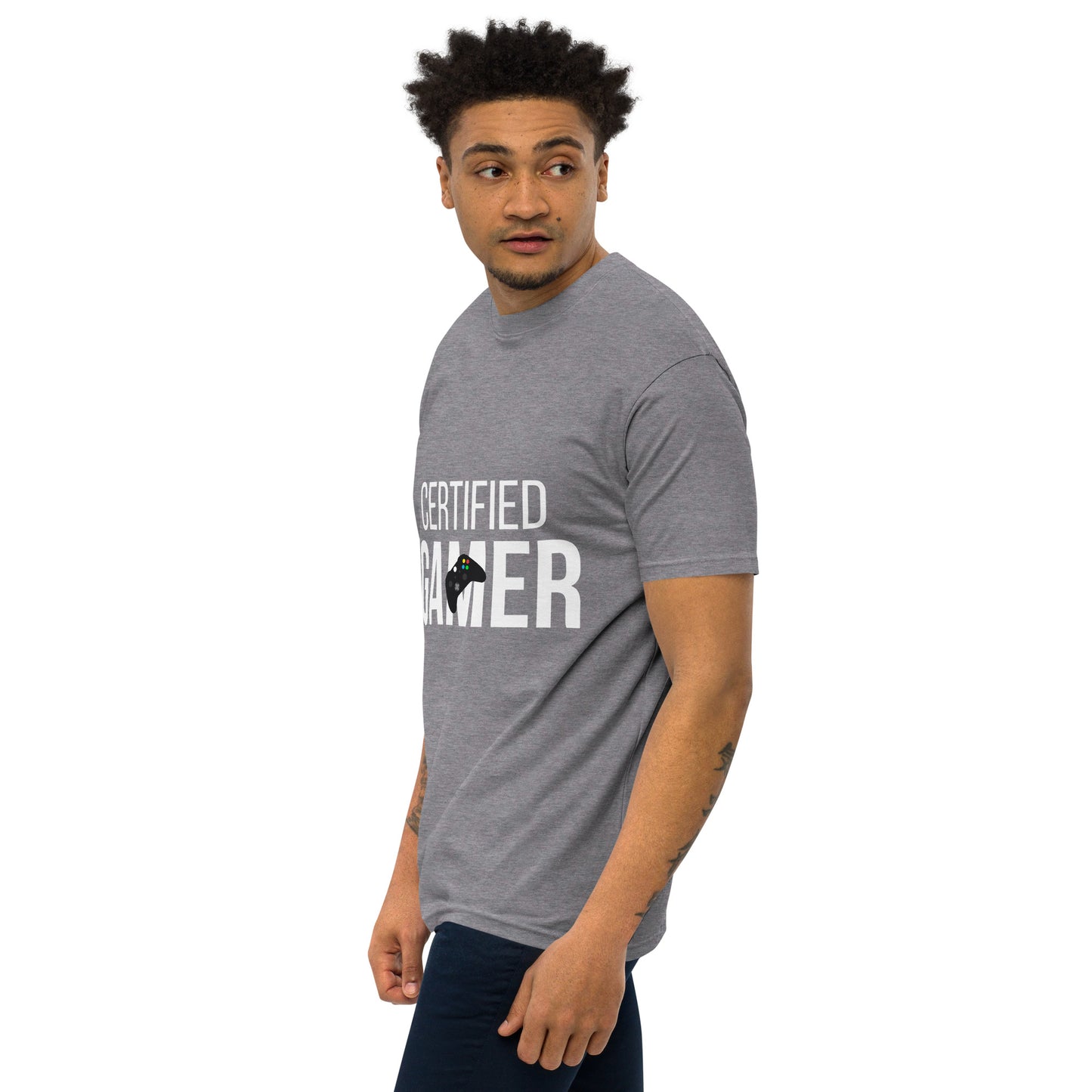 Certified gamer Men’s premium heavyweight tee