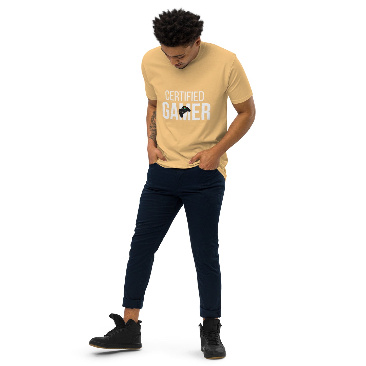 Certified gamer Men’s premium heavyweight tee