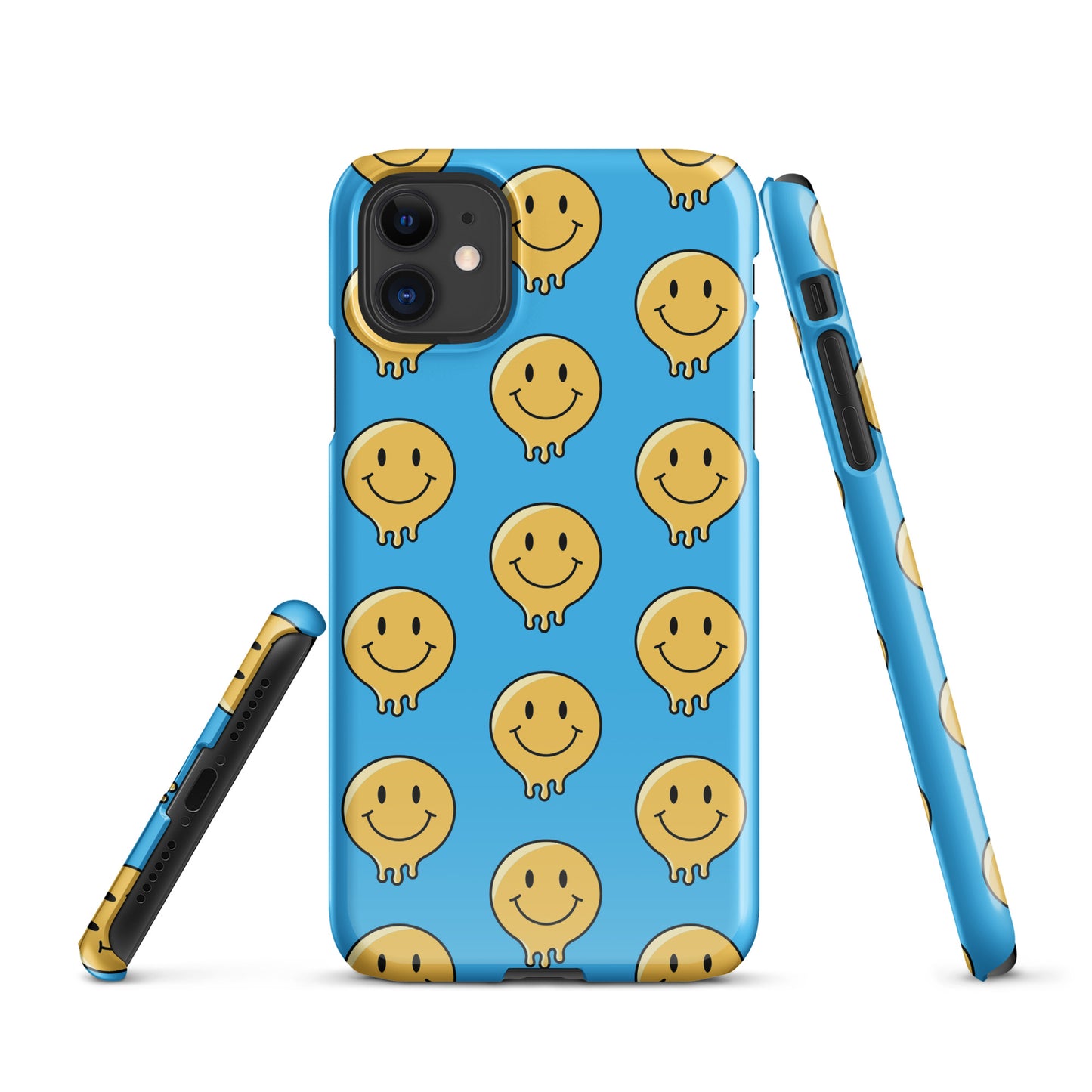 Blue Smiley Face Snap case for iPhone®