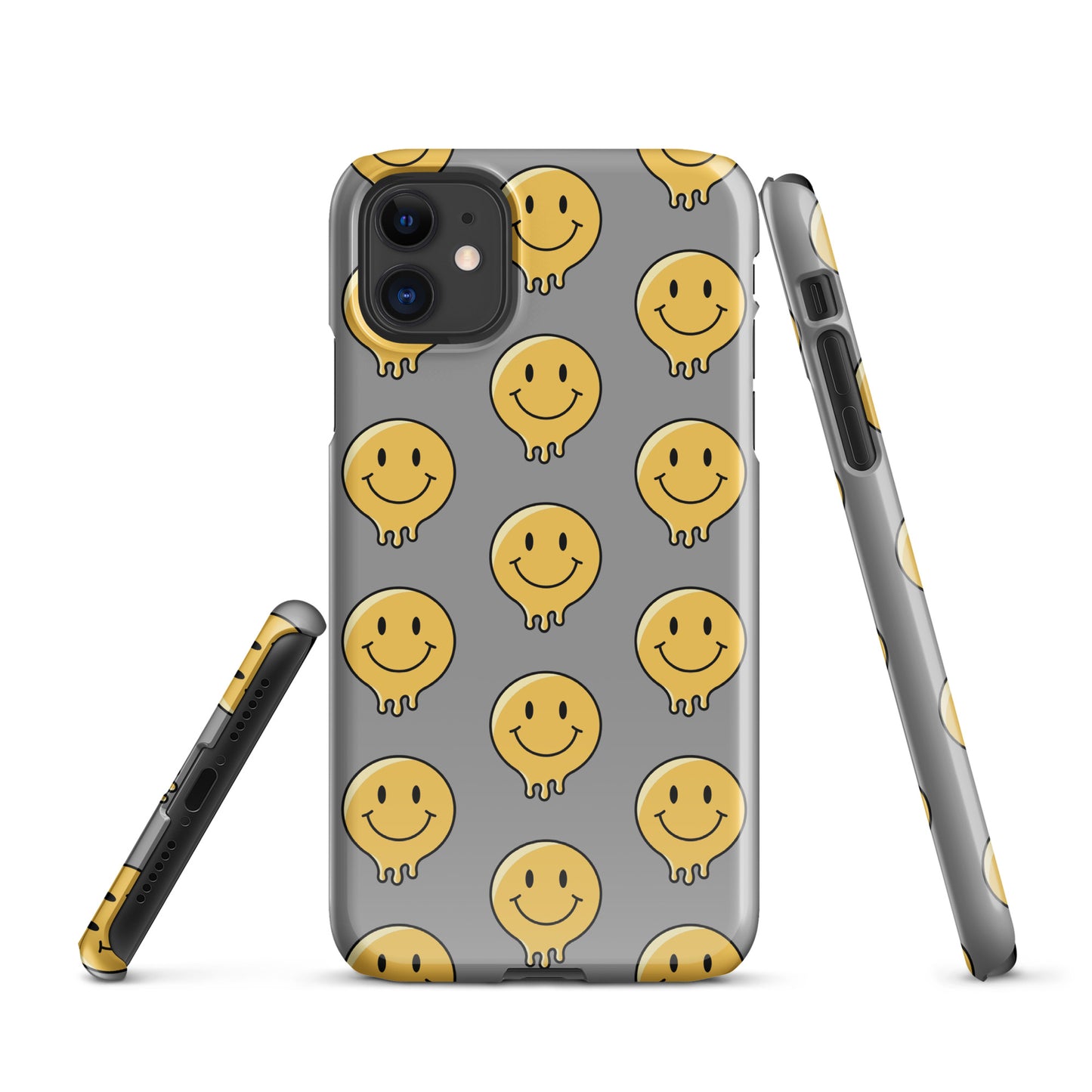 Grey Smiley Face Snap case for iPhone®