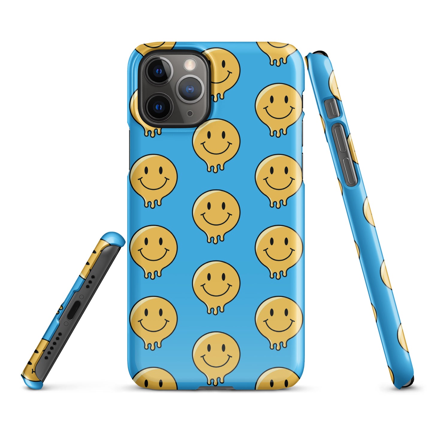 Blue Smiley Face Snap case for iPhone®