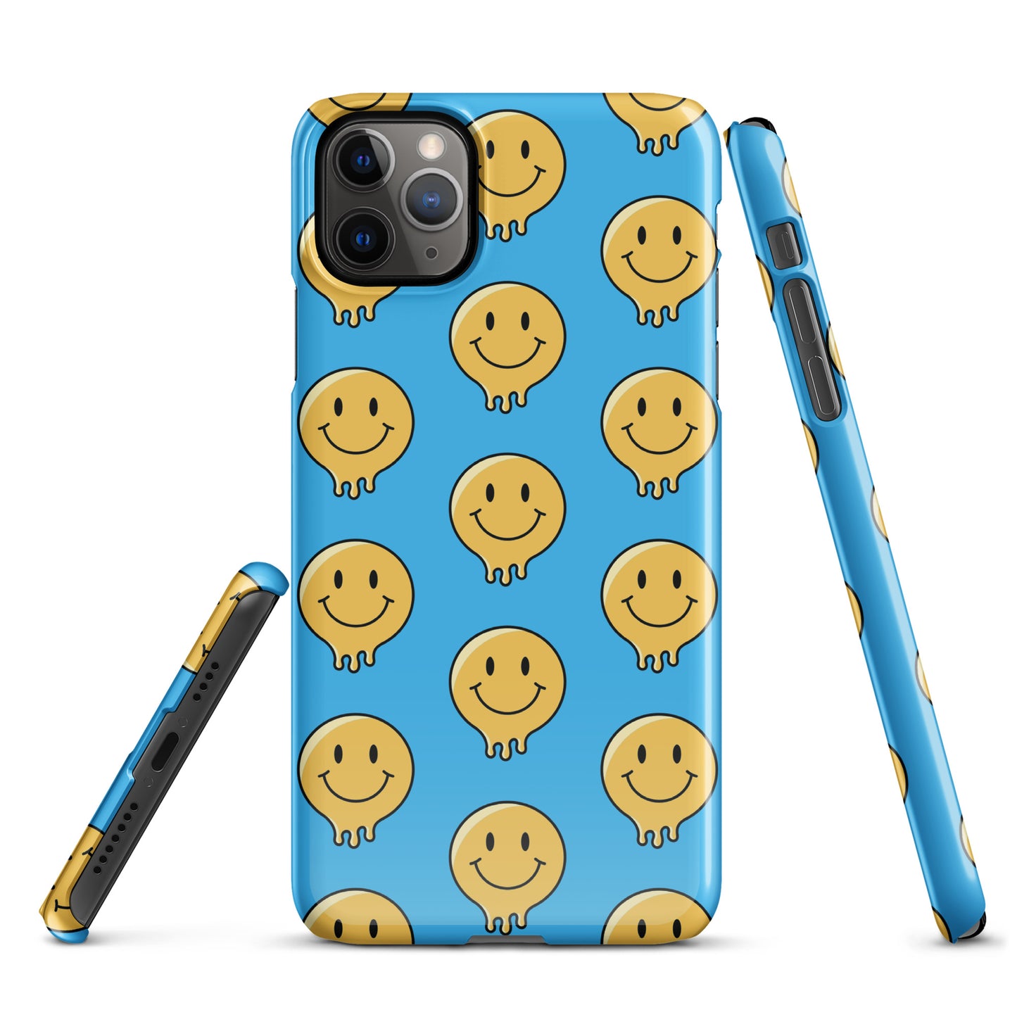 Blue Smiley Face Snap case for iPhone®