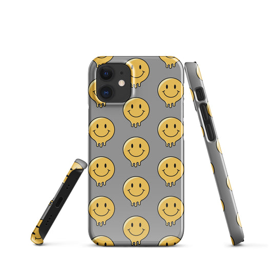 Grey Smiley Face Snap case for iPhone®