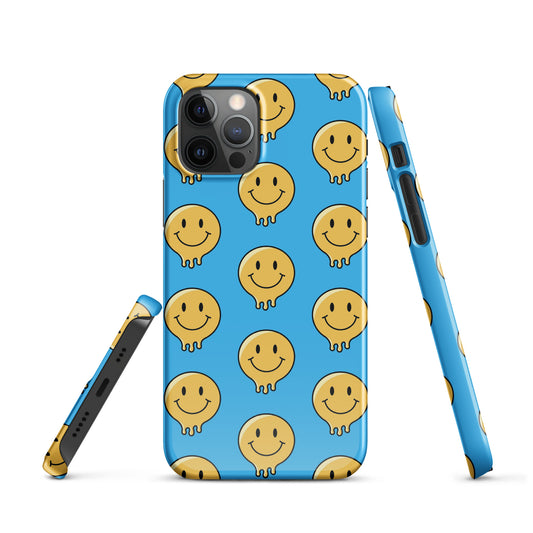 Blue Smiley Face Snap case for iPhone®