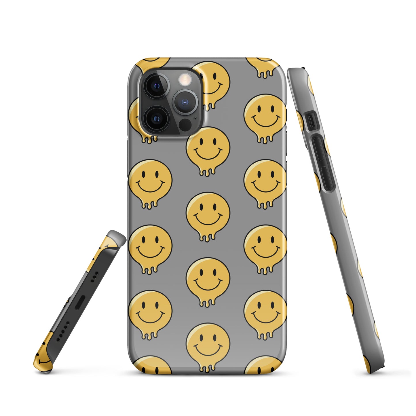 Grey Smiley Face Snap case for iPhone®