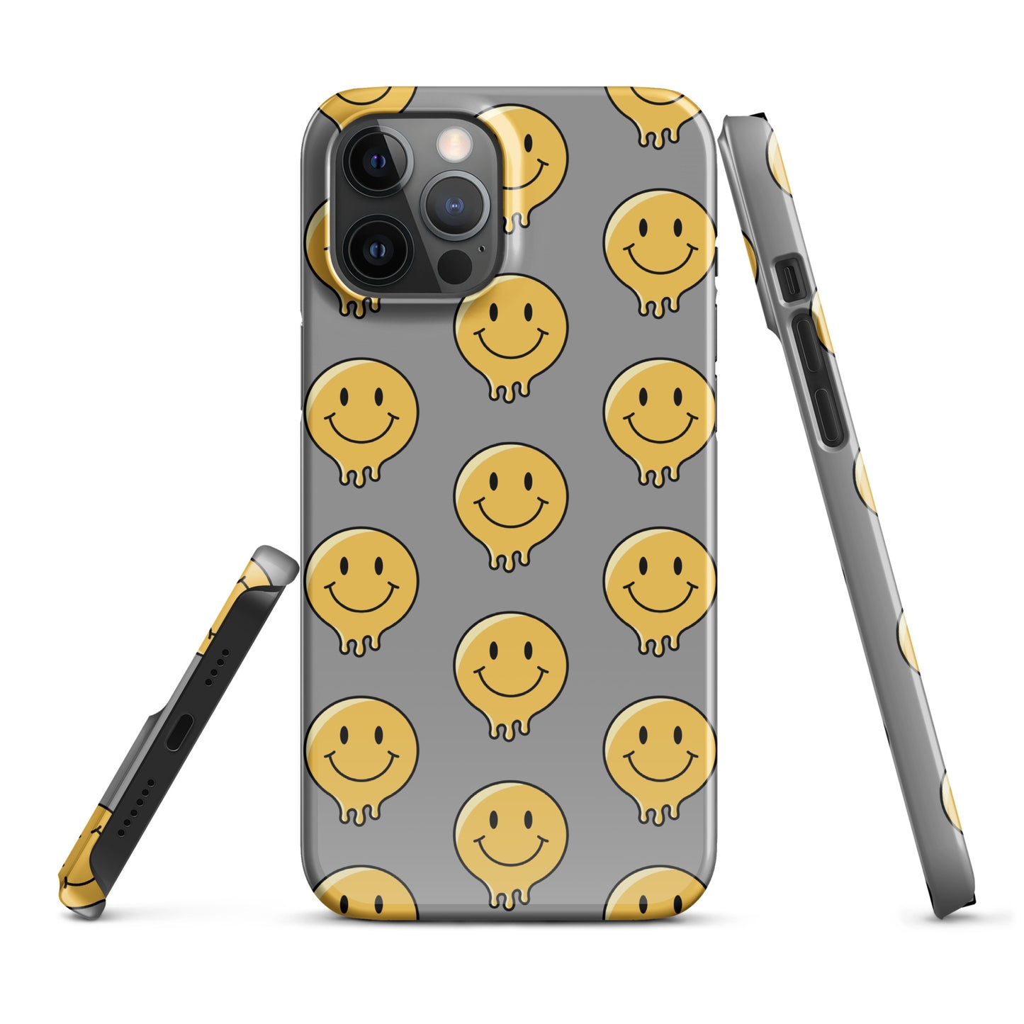 Grey Smiley Face Snap case for iPhone®