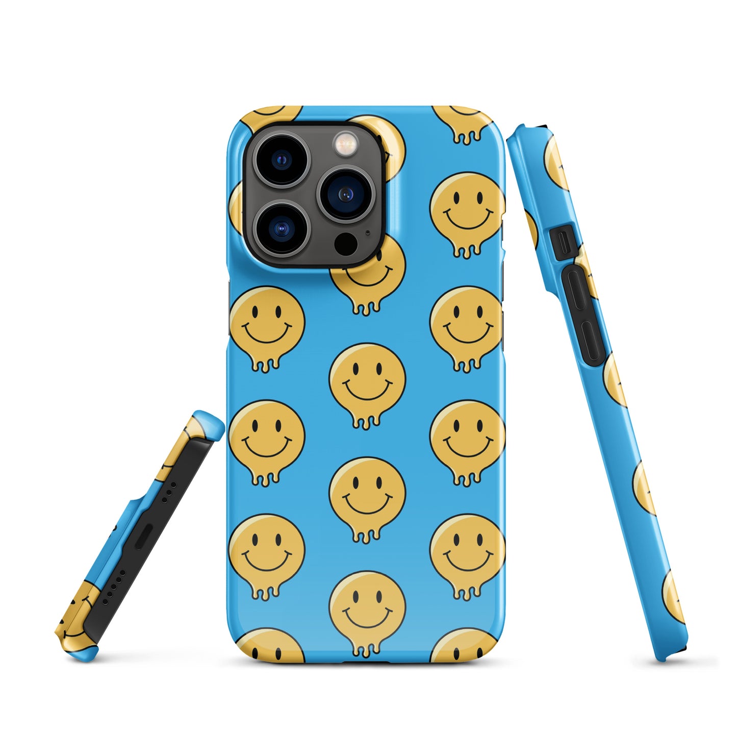 Blue Smiley Face Snap case for iPhone®