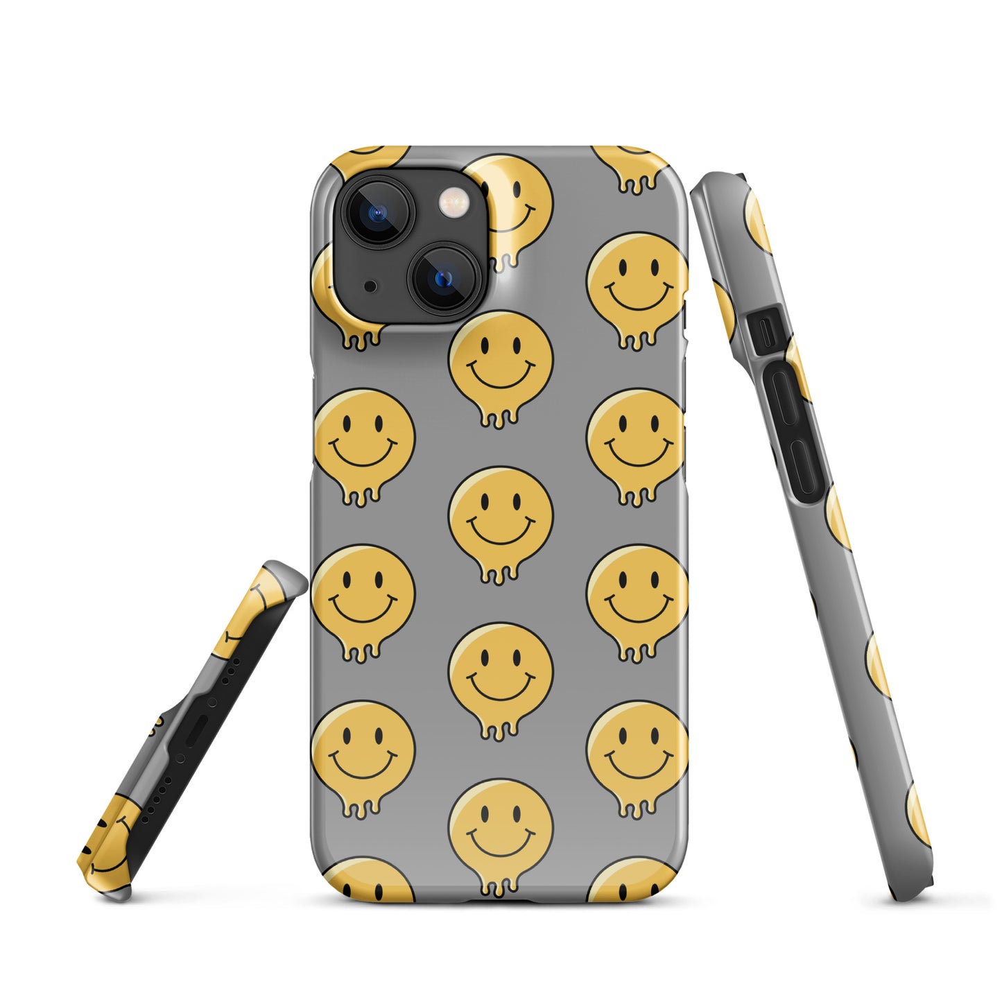 Grey Smiley Face Snap case for iPhone®