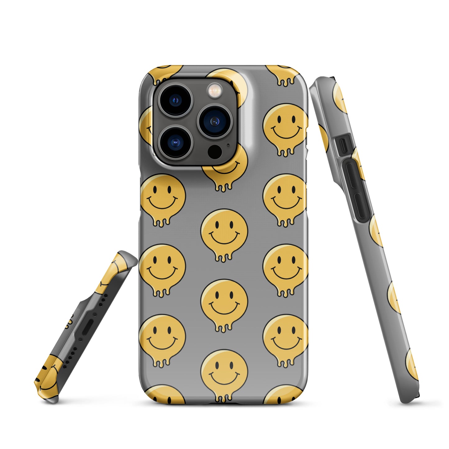 Grey Smiley Face Snap case for iPhone®