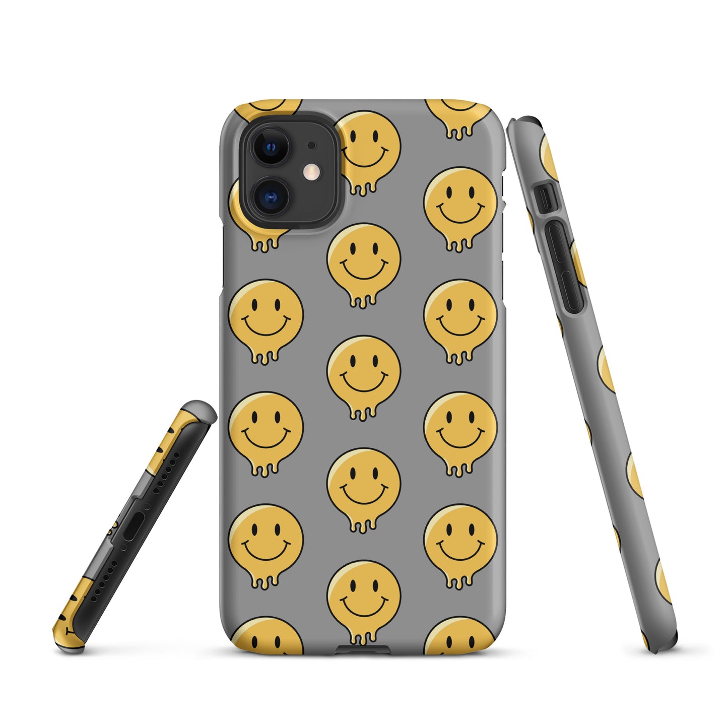 Grey Smiley Face Snap case for iPhone®