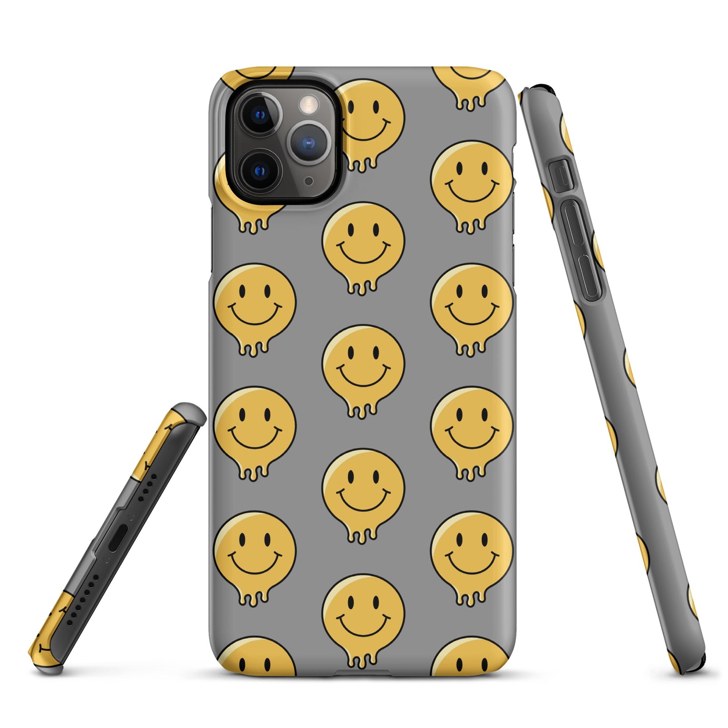 Grey Smiley Face Snap case for iPhone®