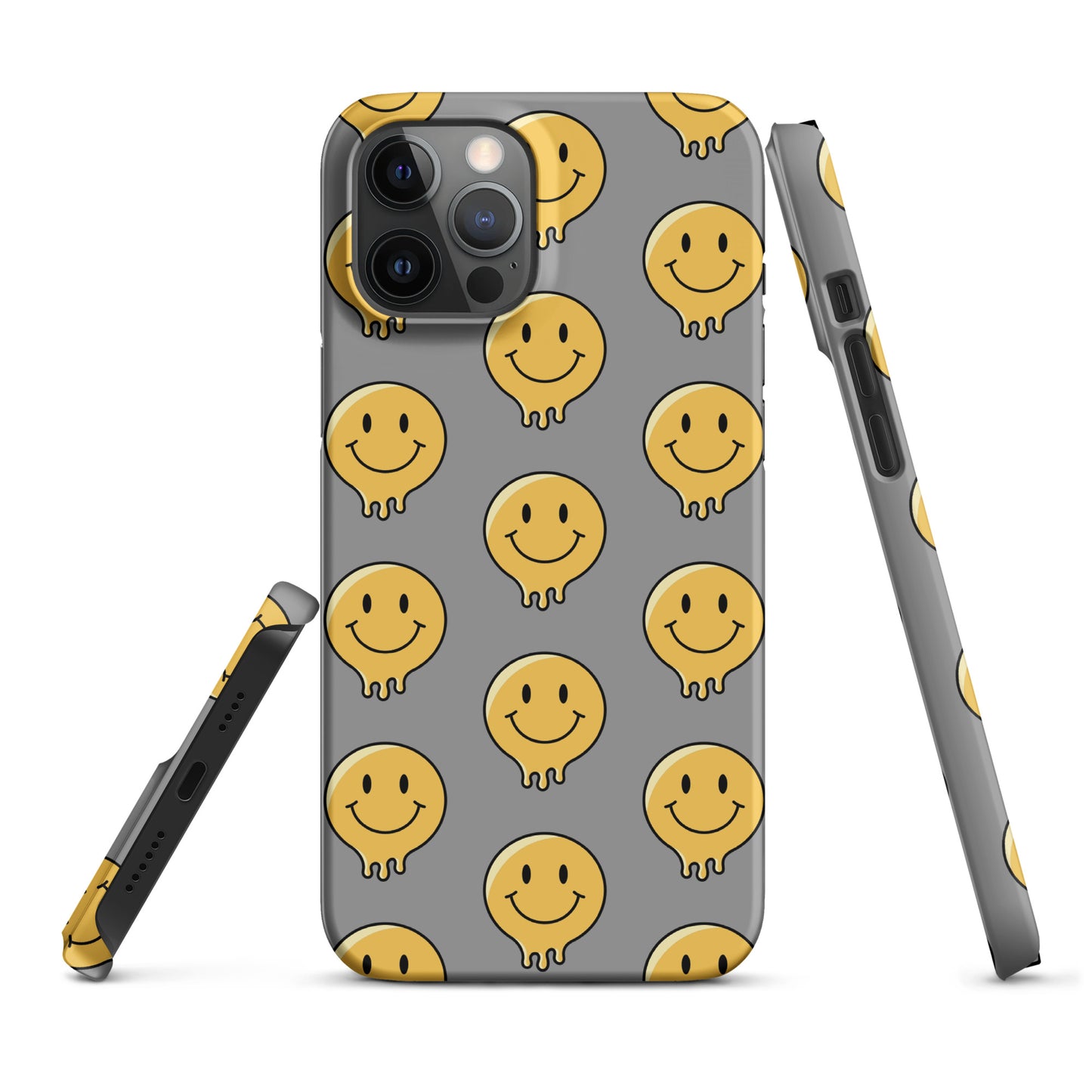 Grey Smiley Face Snap case for iPhone®