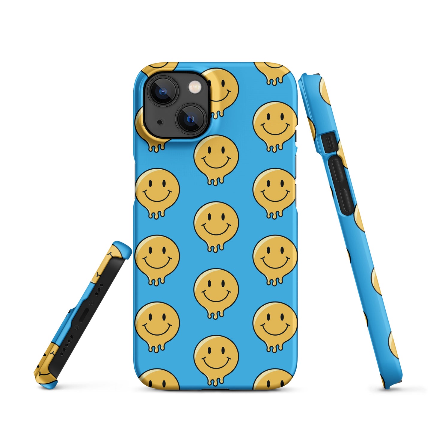 Blue Smiley Face Snap case for iPhone®