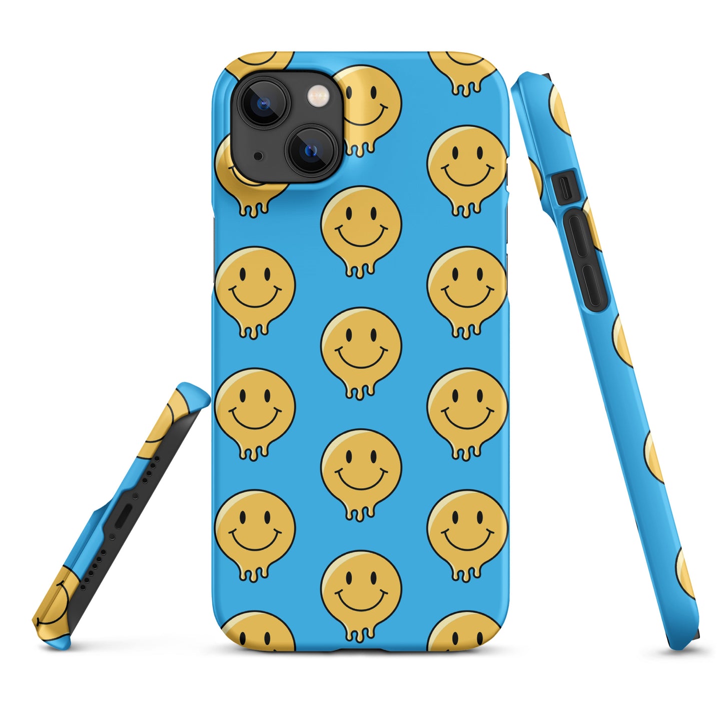 Blue Smiley Face Snap case for iPhone®