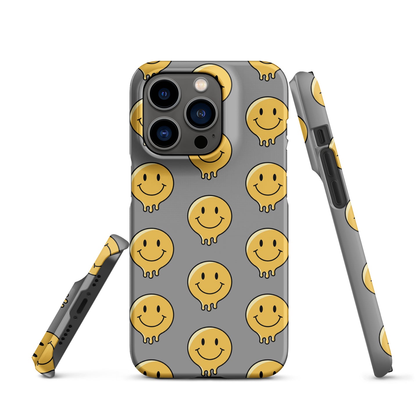 Grey Smiley Face Snap case for iPhone®