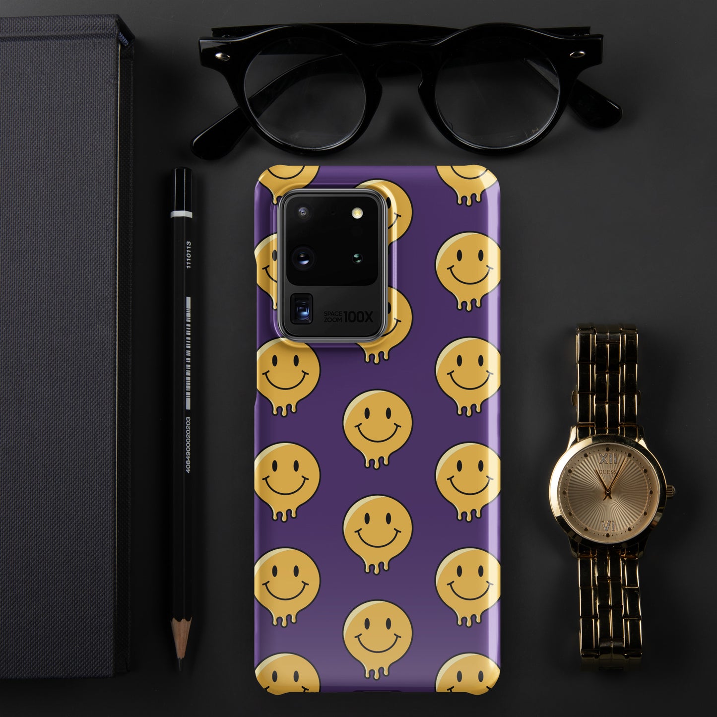 Purple Smiley Face Snap case for Samsung®