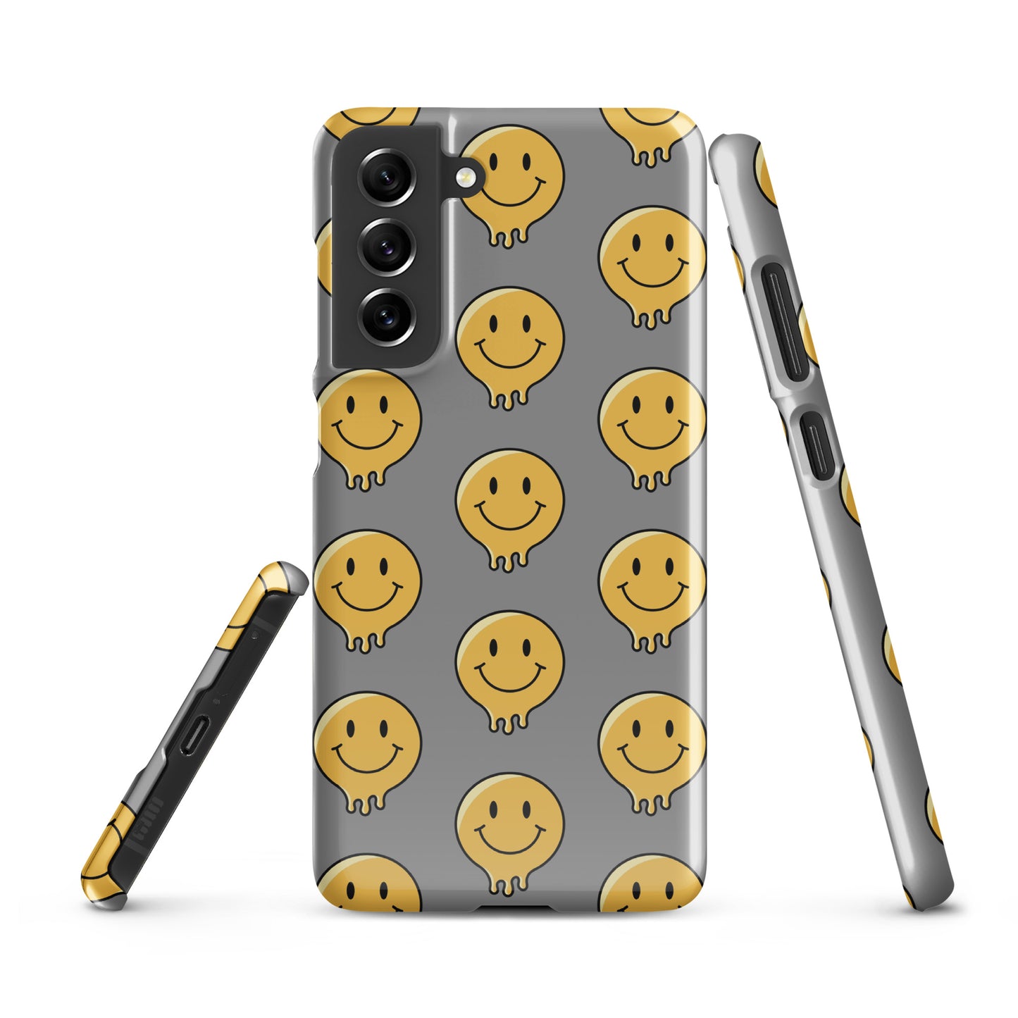 Grey Smiley Face Snap case for Samsung®