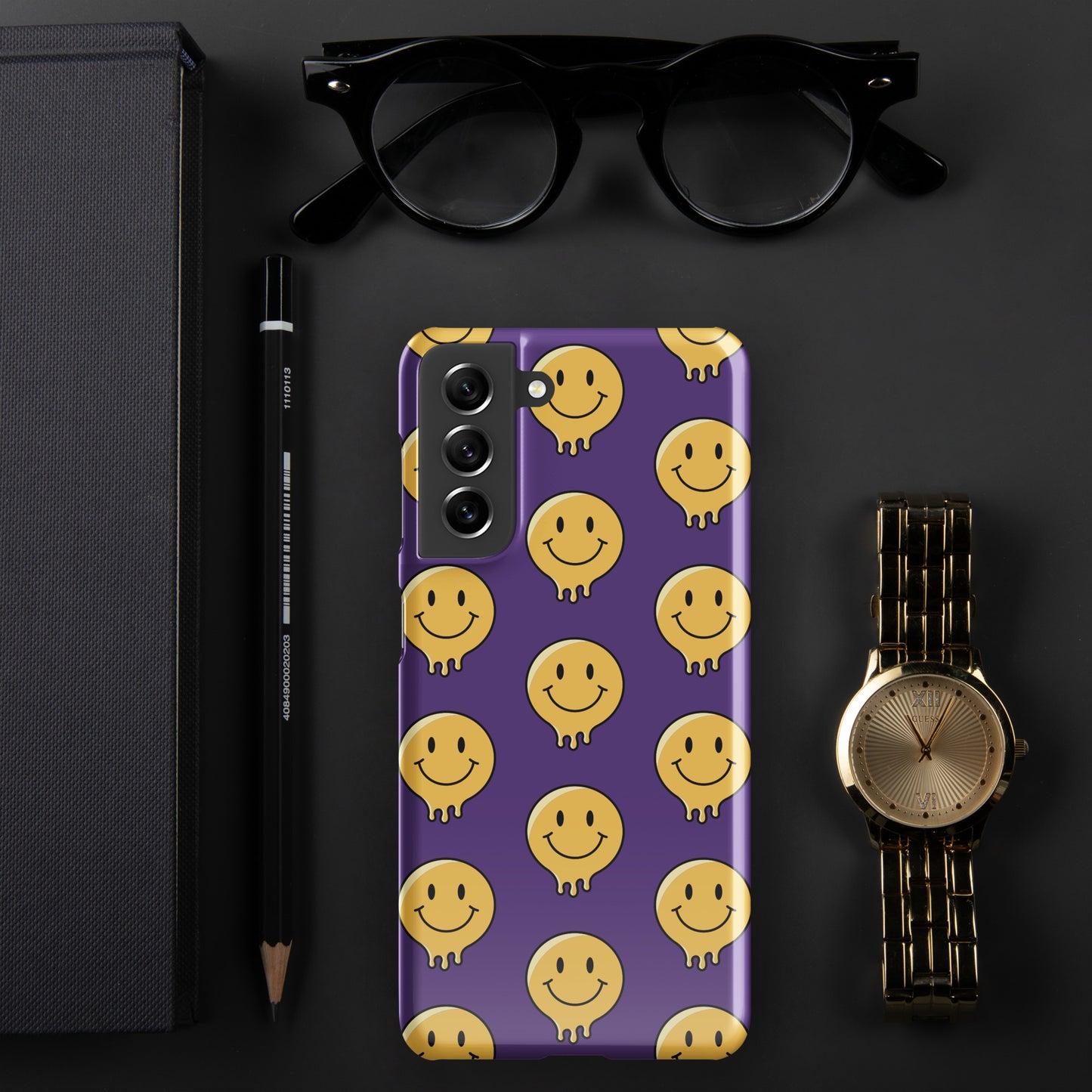 Purple Smiley Face Snap case for Samsung®