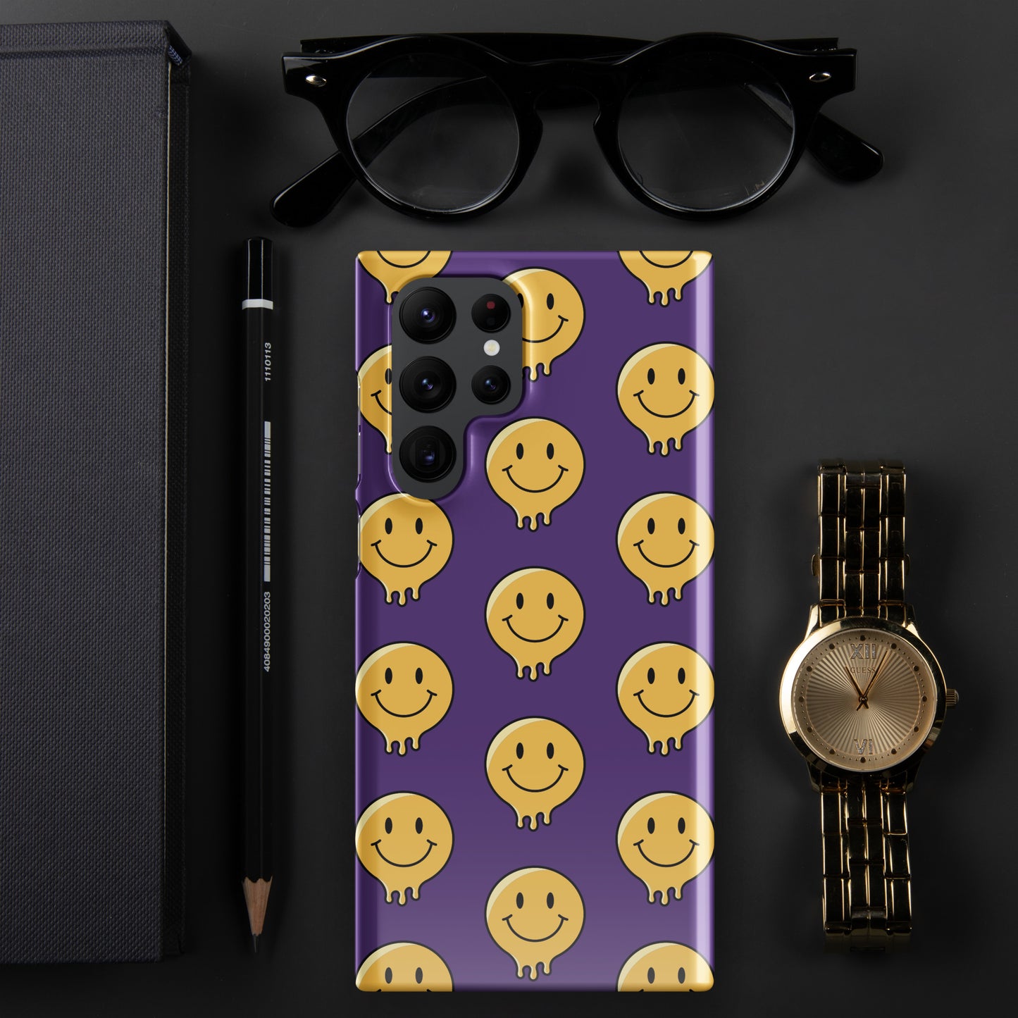 Purple Smiley Face Snap case for Samsung®