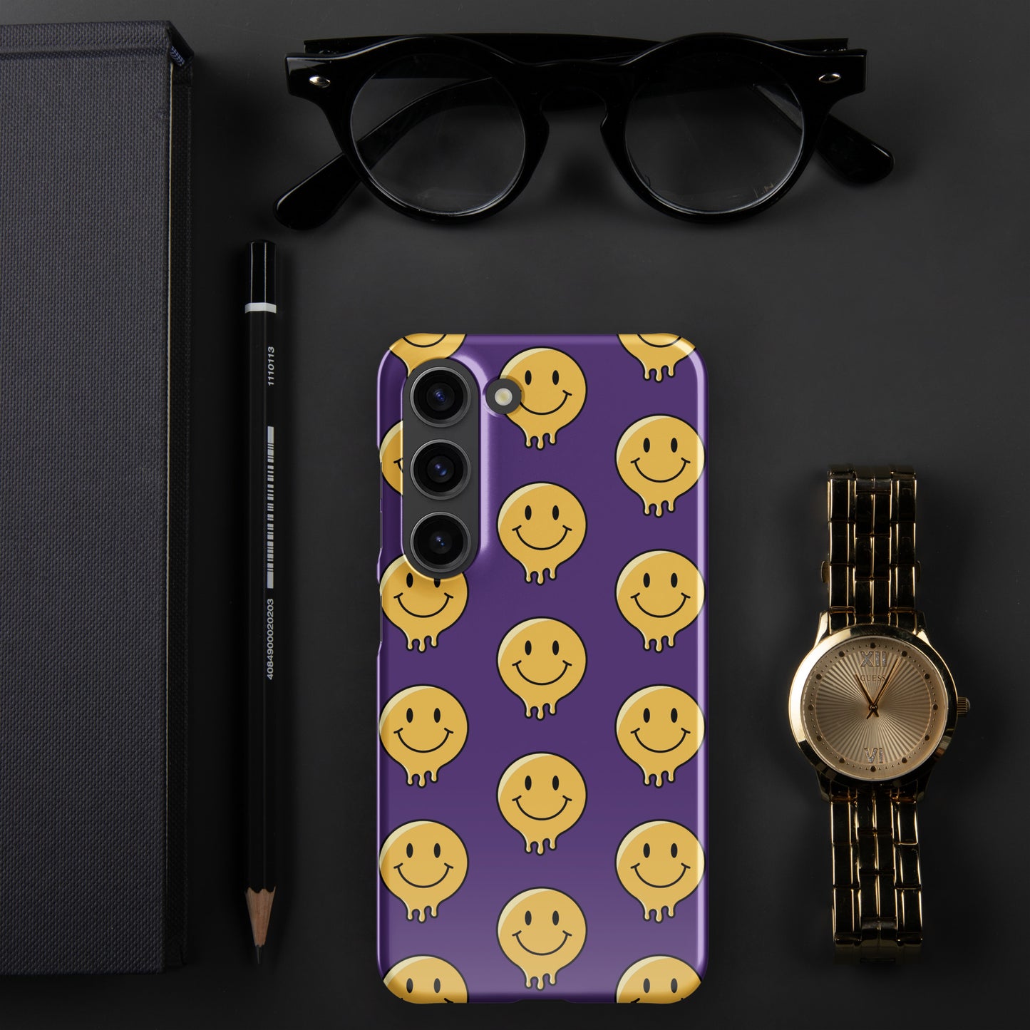 Purple Smiley Face Snap case for Samsung®