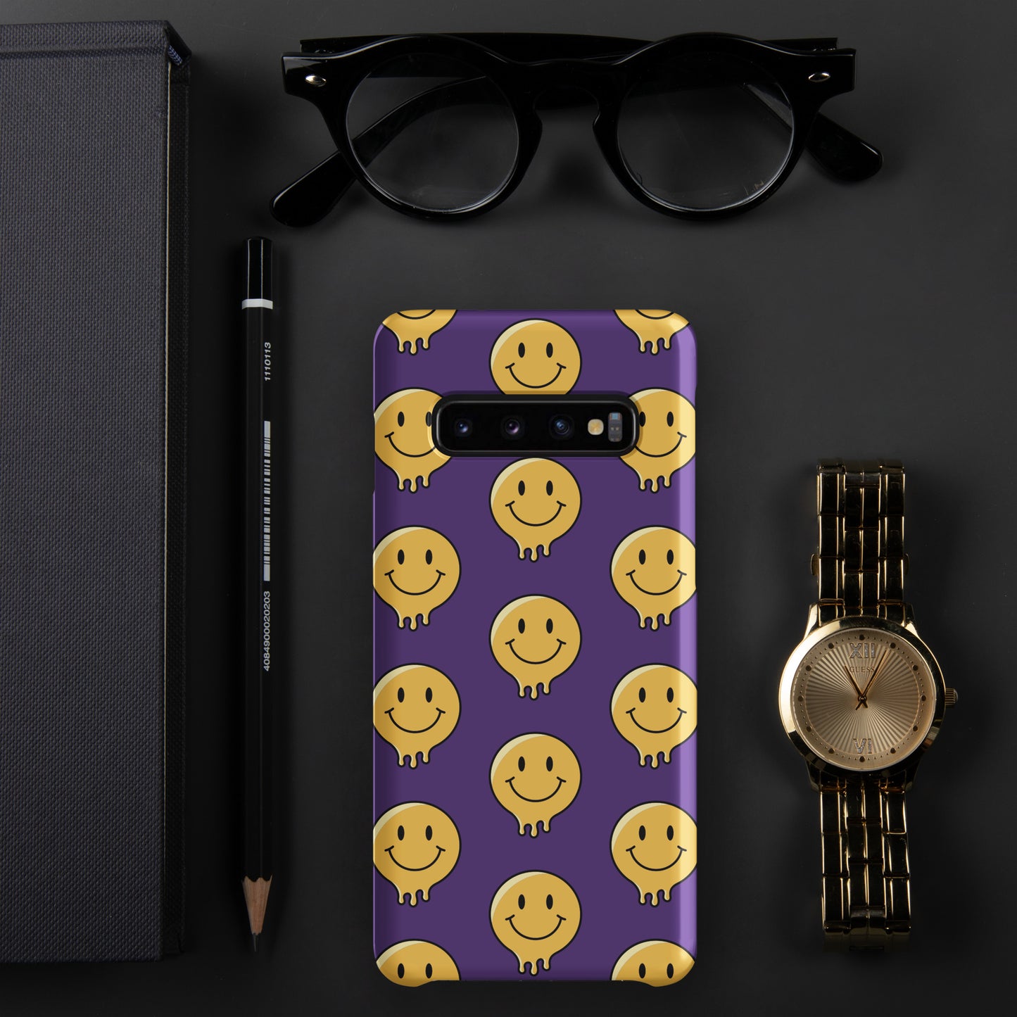 Purple Smiley Face Snap case for Samsung®