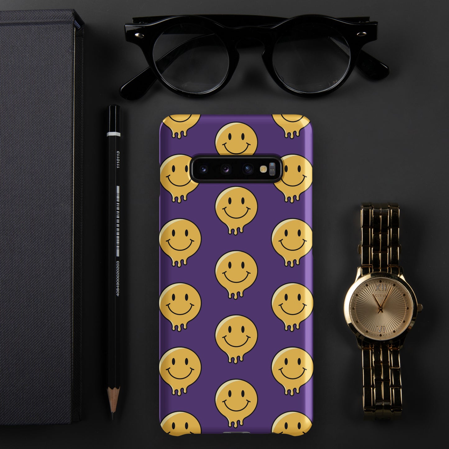 Purple Smiley Face Snap case for Samsung®