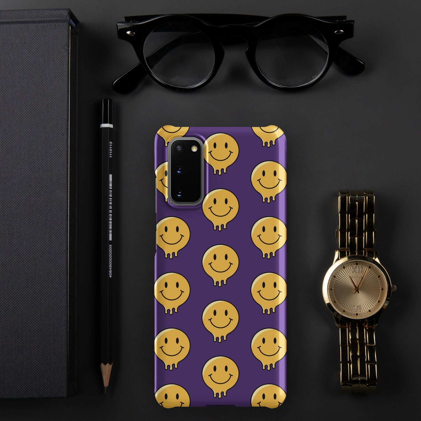 Purple Smiley Face Snap case for Samsung®