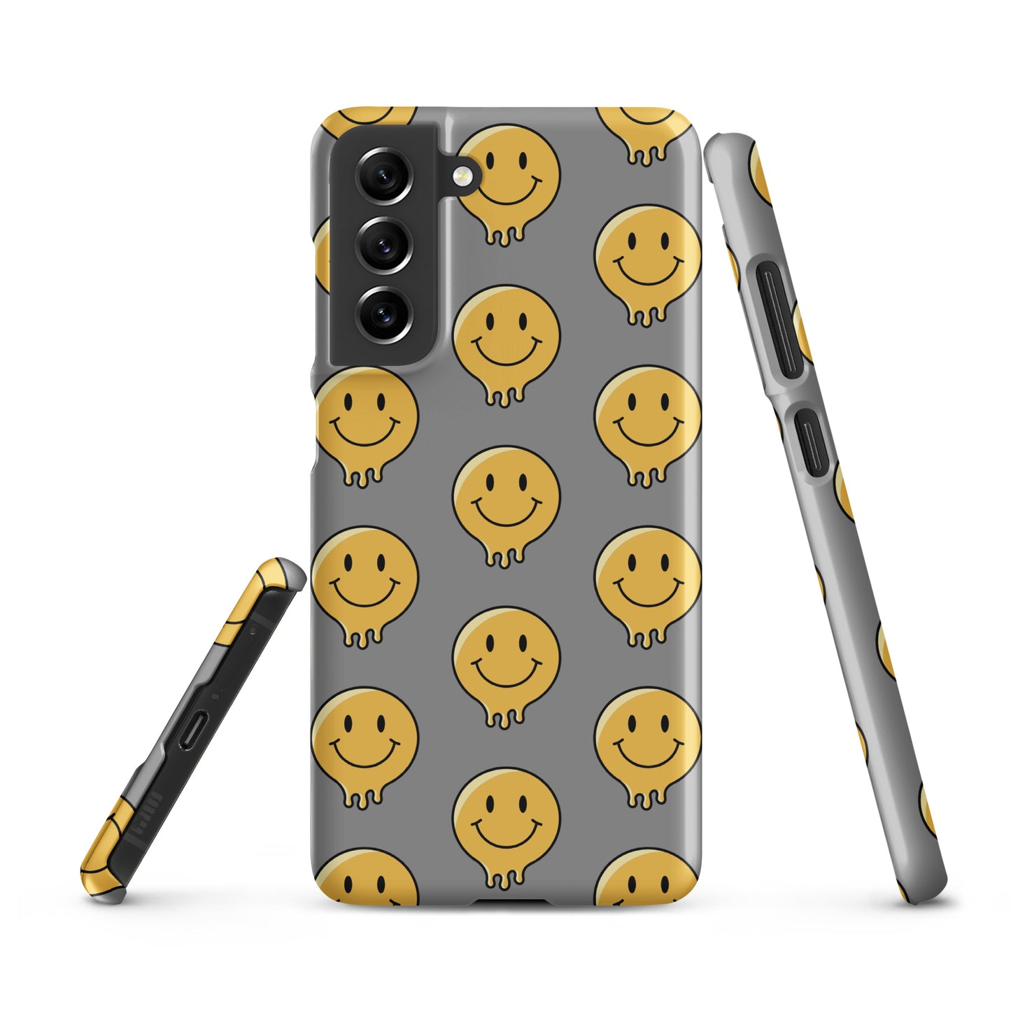 Grey Smiley Face Snap case for Samsung®