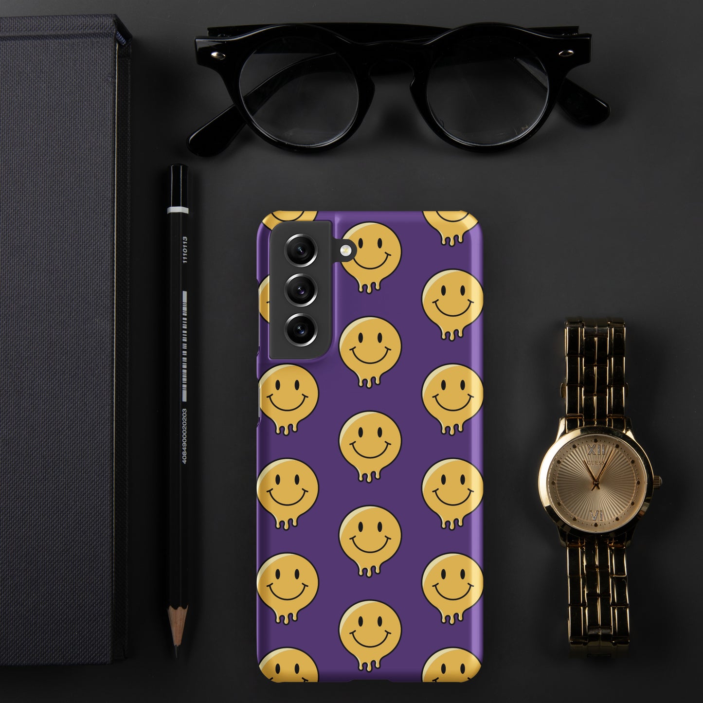 Purple Smiley Face Snap case for Samsung®