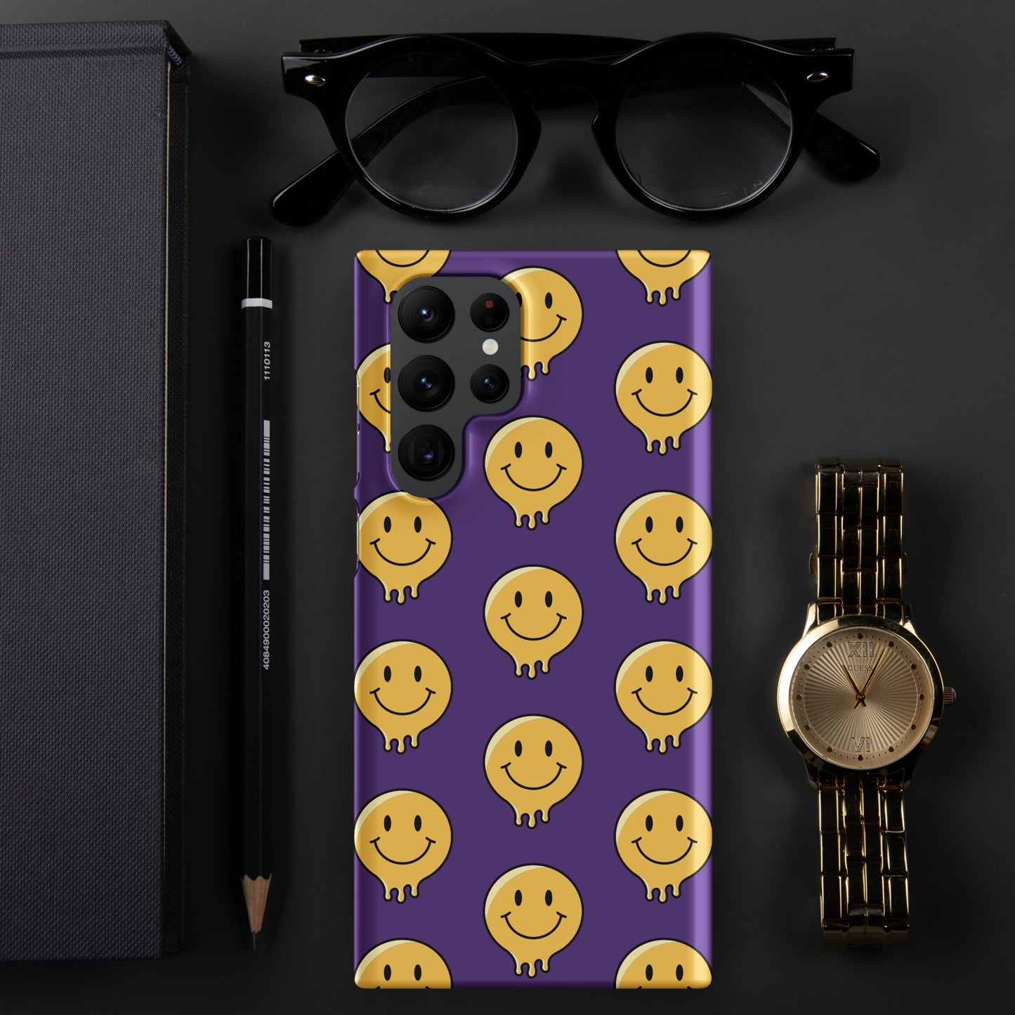 Purple Smiley Face Snap case for Samsung®