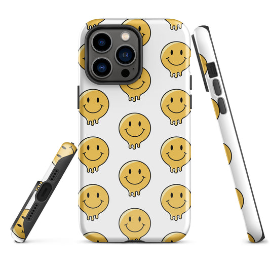 White Smiley Face Tough Case for iPhone®