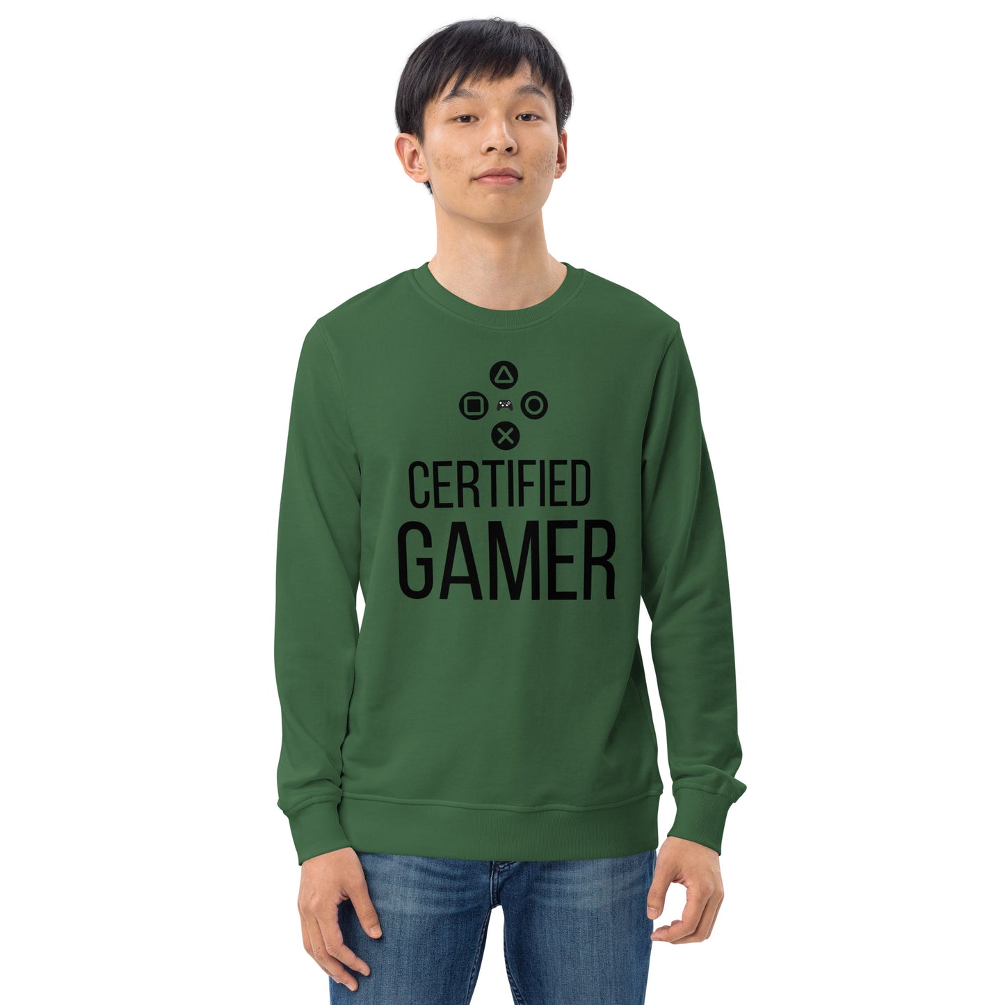 Certified gamer Unisex organic sweatshirt