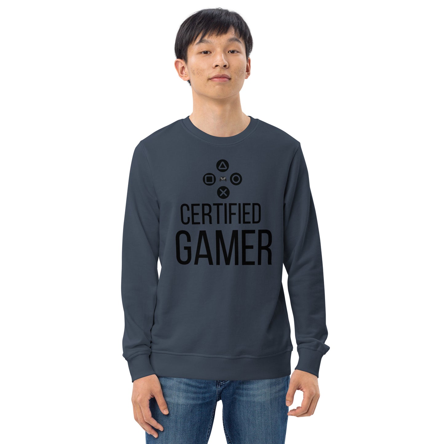 Certified gamer Unisex organic sweatshirt