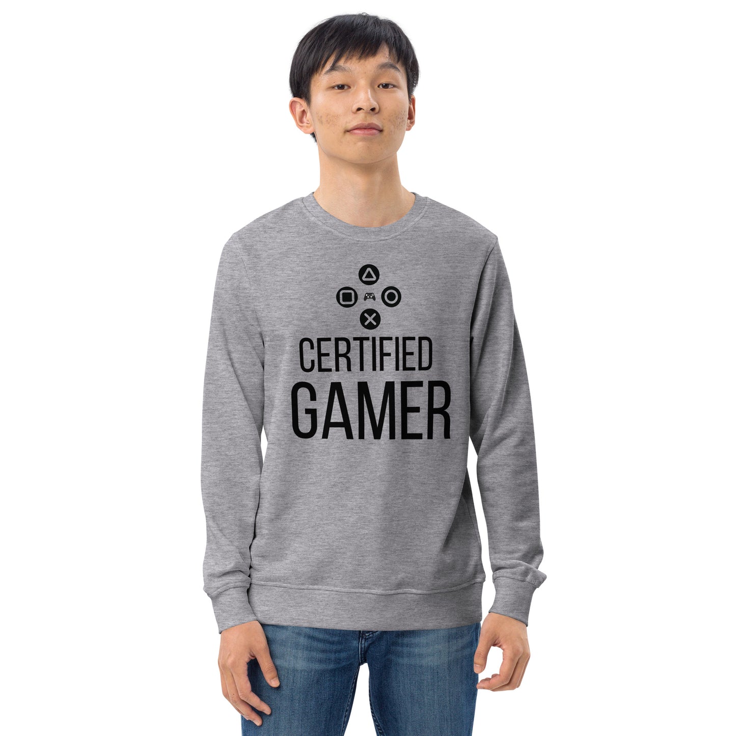 Certified gamer Unisex organic sweatshirt